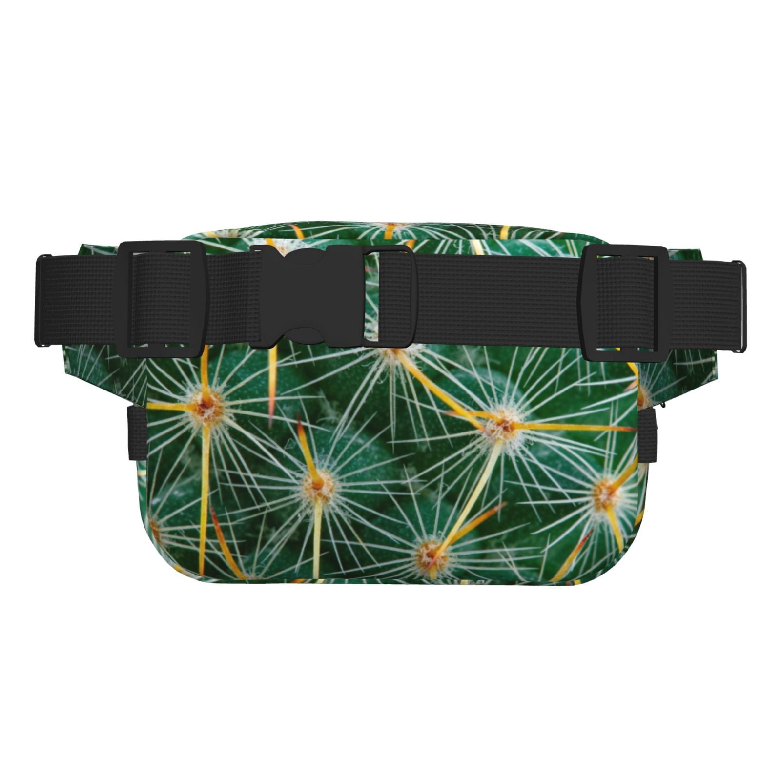 Picia Thorns Of Macro Cactus Print Square Double-Layer Waist Bag Mini Adjustable Waist Belt Bag Exercise Running Travel Hiking