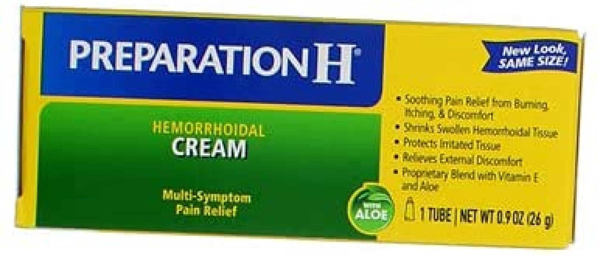 Preparation H Hemorrhoidal Cream, Maximum Strength 0.9 oz (26 g) Pack of 4