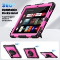 thumbnail image 5 of Case for Samsung Galaxy Tab A11 Plus 2025/A9 Plus 2023 11 inch with Screen Protector, 360 Degree Rotating Kickstand Hand Strap Shockproof Cover with Shoulder Strap, Rose PC, 5 of 7