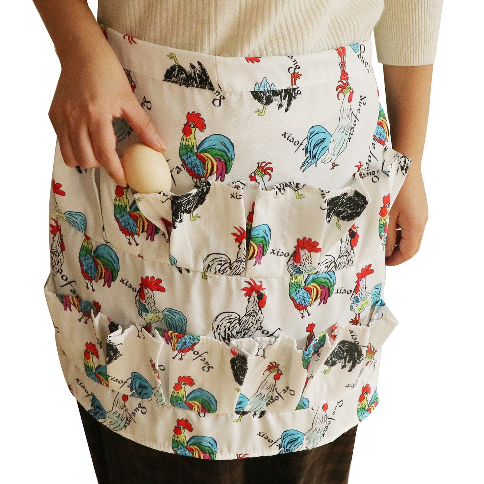 1pc Chicken Egg Apron, 12 Deep Pockets Hen Duck Goose Eggs Holder Aprons  Eggs Collecting Gathering Holding Apron For Farmhouse Kitchen Home Workwear