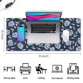 thumbnail image 5 of Long Mouse Pads for Desk,Pioneer Flower Floral Print Pattern Desk Mats on Top Of Desks, Desk Mouse Pad Extra Large with 3mm Non-Slip Base and Stitched Edge for Gaming,Office,Work,Home 35.4"x15.7", 5 of 6