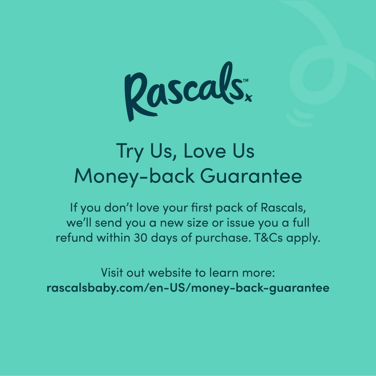 Free Shipping! Rascals Premium Absorbent Baby Diapers, Size 1, 108
