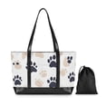 thumbnail image 7 of FORMRS Laptop Tote Bag for Women with 15.6" Computer Compartments Handbag, Black Cat Paw, 7 of 7