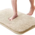thumbnail image 1 of Soft Absorbent Non-Slip Bath Mat, 50x80 cm, Beige, Washable, Skin-Friendly, 1 of 5