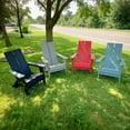thumbnail image 6 of Krikacy Folding Adirondack Chair, All-Weather HIPS Plastic for Patio Deck Garden, Fire Place (Teal), 6 of 6