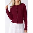 thumbnail image 4 of PRETTYGARDEN Women Lightweight Button Up Cardigan Sweaters | Soft Stretchy, Cozy Cable Knit, Long Sleeve Crew Neck, Trendy Cardigans, Cute Casual Outfits, Early Fall Fashion Clothing, 4 of 9