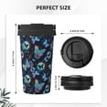 thumbnail image 3 of Honeii Blue Butterfly Print Travel Coffee Mug Insulated Coffee Cup with Leakproof Lid, Coffee Tumbler, Reusable Coffee Cups with Seal Lid, 3 of 8