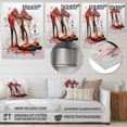 thumbnail image 4 of Designart "Black And Red High Heels Euphony I" Fashion Metal Wall Decor, 4 of 5