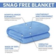 thumbnail image 3 of Linteum Textile Supply Institutional Snag-Free 66x90 Twin Hospital Blanket, Blue 12 Pack, 3 of 6