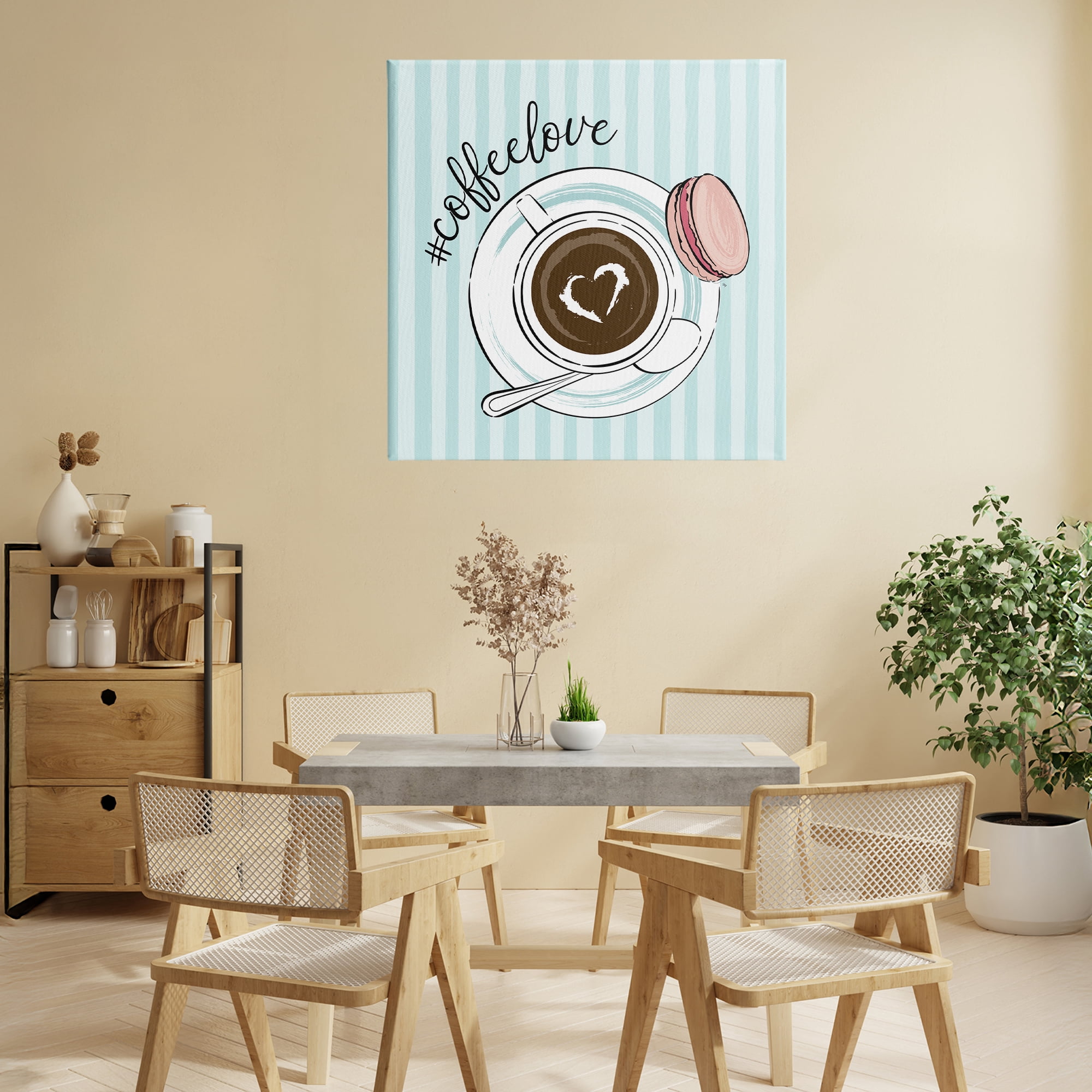 Stupell Industries Coffee Love Hashtag Canvas Wall Art, design by Martina Pavlova