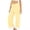 Yellow, variant on MGDXOX Women's Wide Leg Pajama Pants Elastic Waist Lace Trim Loungewear Pants with Pockets for Sleepwear Yellow Free Size