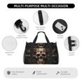 thumbnail image 4 of Rocae Metal Style Horned Skull Print Hand Travel Bag Travel Duffel Bag and Fitness Bag, Women's Waterproof Weekend Tote, Men's Travel and Fitness Essentials, 4 of 7
