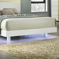 thumbnail image 4 of Furniture of America Chora Solid Wood Platform Bed with Underbed LED, King, White and Gold, 4 of 6