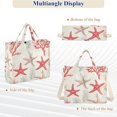 thumbnail image 6 of FORMRS Womens Corduroy Tote Bag Crossbody Shoulder Handbag with Pocket, Brown Starfish, 6 of 7