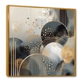thumbnail image 2 of Designart "Minimalist Modern Shapes in Gold and Grey I" Abstract Framed Wall Art - Gold Abstract Modern Shapes Hallway Framed Wall Art Decor, 2 of 6