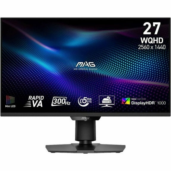 MSI MAG 274QPF X30MV 27" Class WQHD Gaming Mini LED Monitor - 16:9 - Black - 27" Viewable - Rapid Vertical Alignment (VA) - Mini LED Backlight - 2560 x 1440 - 1.07 Billion Colors - Adaptive Sync - ...