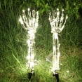 thumbnail image 5 of AuroraX Halloween Skeleton Hand Stake Skeleton Hand Solar Light Waterproof Battery Operated LED Outdoor Halloween Decorations for Yard White, 5 of 6