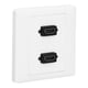 thumbnail image 4 of Placa de pared con interfaz multimedia de alta definición, 2 puertos hembra a hembra, placa de pared coaxial Ethernet, 4 of 14