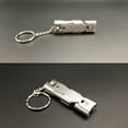 thumbnail image 6 of Ettsollp Portable Stainless Steel Dual-Pipe Mini High Decibels Survival Keychain Whistle-Grey, 6 of 11