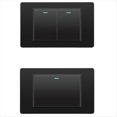 thumbnail image 3 of Interruptores Eléctricos de Pared, Interruptor de Luz, 1 Unidad, Panel de Vidrio Templado de 118 mm X 74 mm, Interruptor de Botón Mecánico, Color Negro., 3 of 6