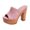 Pink, variant on VerPetridure Platform Sandals for Women Wedge Heel Sandals Women's Thick Bottom Fish Mouth Solid Color Sandals
