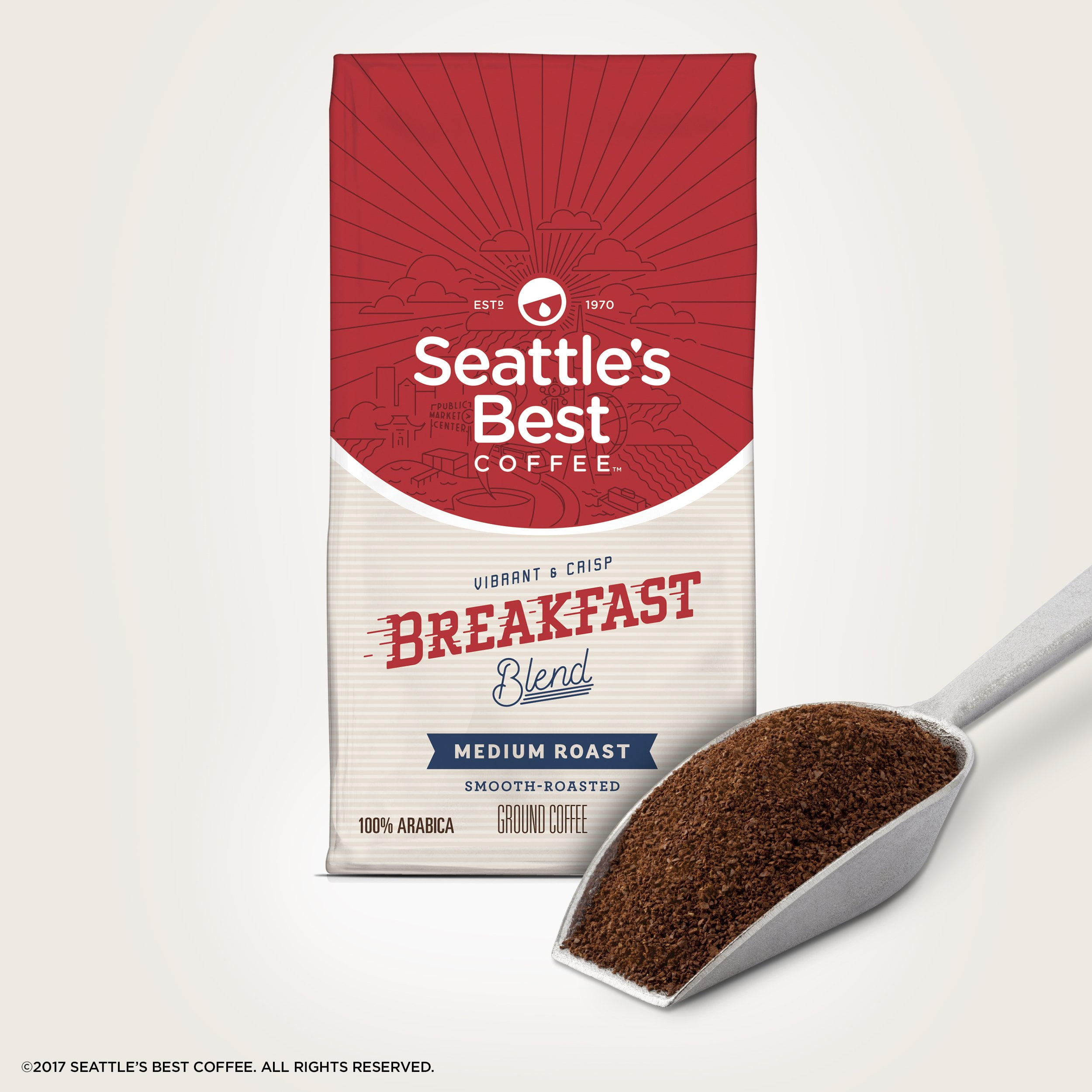 Seattle's Best Breakfast Blend Ground Coffee 12-oz (Pack of 5)