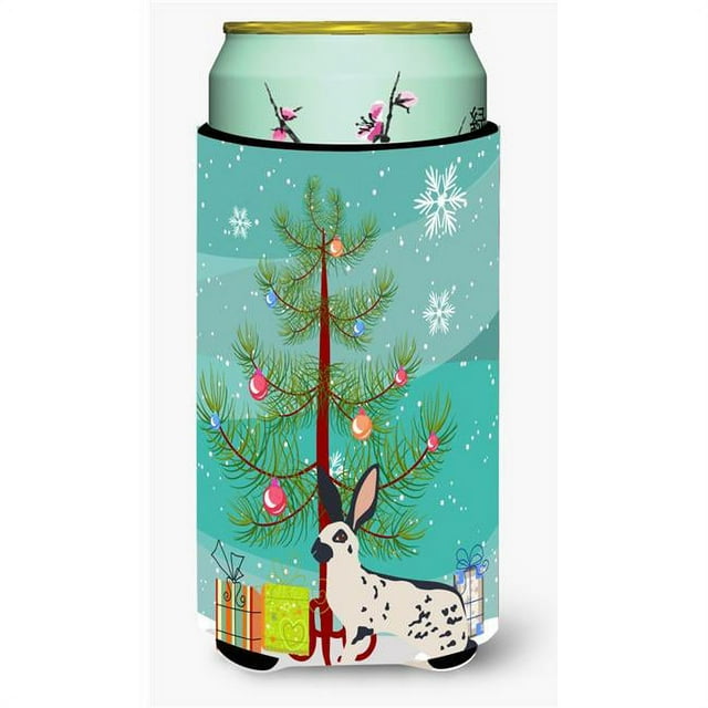 Carolines Treasures BB9328TBC English Spot Rabbit Christmas Tall Boy Beverage Insulator Hugger