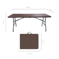 thumbnail image 3 of Mesa Plegable Top Living de Plástico Estilo Ratán, 3 of 9