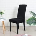thumbnail image 2 of Chair Covers for Dining Room Set of 6 Pack Stretch Black Chair Slipcovers for Parson Chairs 6 Pieces Washable Removable, 2 of 6