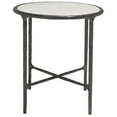 thumbnail image 4 of SAFAVIEH Couture Jessa Glam Glass Top Metal Round End Table, Black/White, 4 of 11