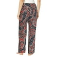 thumbnail image 3 of Pajama Pants Women, Paisley Pattern No.90105 Sweatpants Soft Sleep Lounge Pants, Casual PJ Bottoms Pants with Pockets, 3 of 5