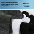 thumbnail image 5 of Unisex Mid-Crew Toe Socks, Cotton Athletic Running Socks, 3 Pairs, 5 of 7