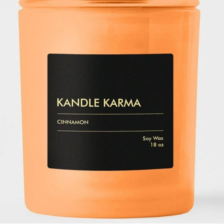 Kandle Karma Cinnamon Scented Soy Wax Candle (500g/18oz)