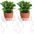 thumbnail image 1 of Metal Round Plant Stand Rustproof Iron Flower Pot Holder Support Heavy Duty Single Plant Pedestal Modern Potted Display Rack for Indoor Outdoor Kitchen Home Bedroom Patio Ba, 1 of 8