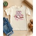 thumbnail image 3 of Big Sister Shirt for Baby Toddler & Youth Girls Cowgirl Boots Tee, Natural Shirt, 4T, 3 of 8