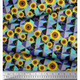 thumbnail image 2 of Soimoi Poly Georgette Fabric Check,Dot & Sunflower Flower Fabric Prints by Yard 42 Inch Wide, 2 of 3