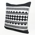 thumbnail image 4 of Ox Bay Indoor Mosaic Geometric Tile Square Throw Pillow, Black / White, 20" x 20", 4 of 8