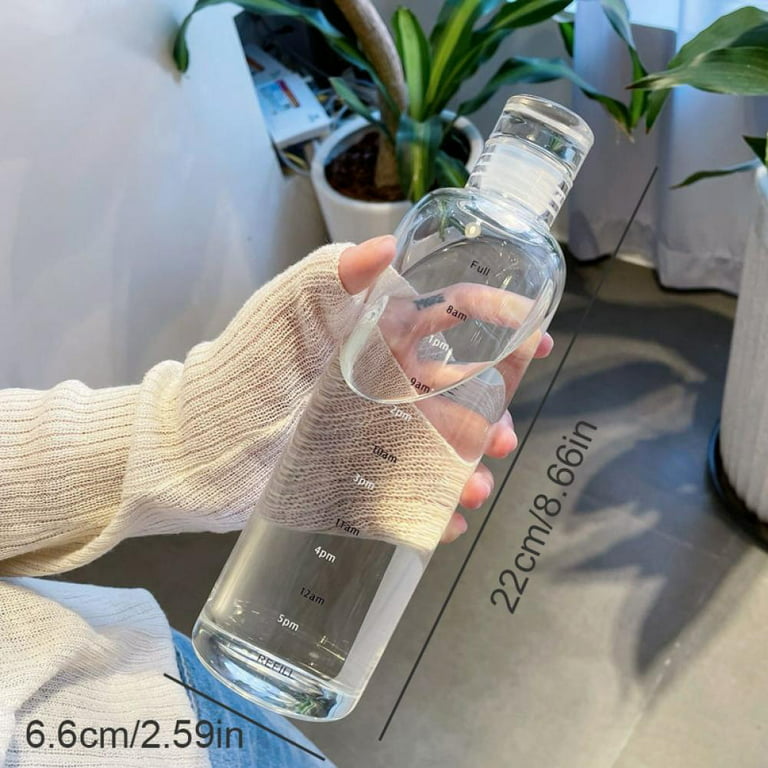 17 oz Transparent Water Bottle - Time Marked Measurements