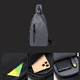 thumbnail image 4 of Bolso de pecho para hombre Bolso bandolera Mochila deportiva - Gris Adepaton CPB-US-CJZ546-3, 4 of 5