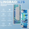 thumbnail image 2 of CORBOBO LINGBAO K75 Teclado Mecánico Inalámbrico RGB 75%, 2 of 9
