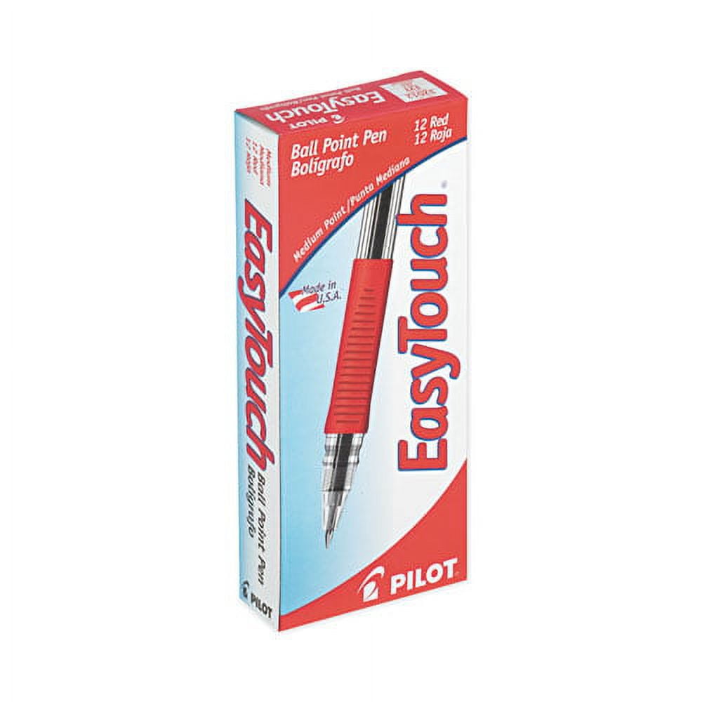 Easytouch Ballpoint Pen, Stick, Medium 1 Mm, Red Ink, Clear Barrel, Dozen | Bundle of 10 Dozen