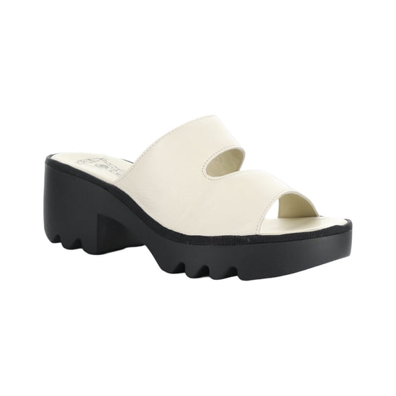 FLY London Tech Leather Sandal, 38, White