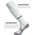 thumbnail image 4 of APTESOL Knee High Soccer Socks Team Sport Cushion Socks for Boys Girls Men Women [3-Pair White,M], 4 of 7
