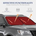 thumbnail image 4 of Fotbe Retro red and Black Houndstooth Juego de 2 Piezas de Parasoles para Parabrisas | Bloqueador Solar para Auto | Accesorios Plegables para Protección Solar Interior-Medium, 4 of 6