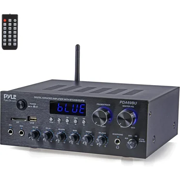 Pyle Bluetooth Home Audio Amplifier Dual Channel Sound Audio System, Compatible with All of Your Favorite Bluetooth Devices (iPhone, Androids, Smartphones, iPad, Tablets, etc.)