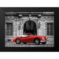 thumbnail image 2 of Gasoline Images 24x18 Black Modern Framed Museum Art Print Titled - Luxury Car in front of Classic Palace, 2 of 5