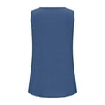 thumbnail image 5 of Lovskoo Plus Size Summer Tops for Women 2024 Tank Tops Round Neck Sleeveless Solid Color Casual Tee Tops Tank Blue, 5 of 9