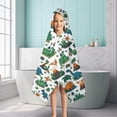 thumbnail image 6 of Colorful Dinosaurs Volcanoes Plants Pattern Hooded Bath Towel，50"x30" for Ages 3 To 12 Kids, Quick Dry Lightweight Soft Microfiber Hood Beach Towel Cover Up for Kids, 6 of 7