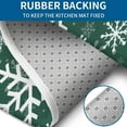 thumbnail image 4 of Green Christmas Snowflake Pattern Bathroom Rugs Sets 3 Piece,Toilet Cover Set,Absorbent Non Slip Bathroom Mats Sets with U-Shaped Contour Rug Toilet Rug Set, 4 of 5