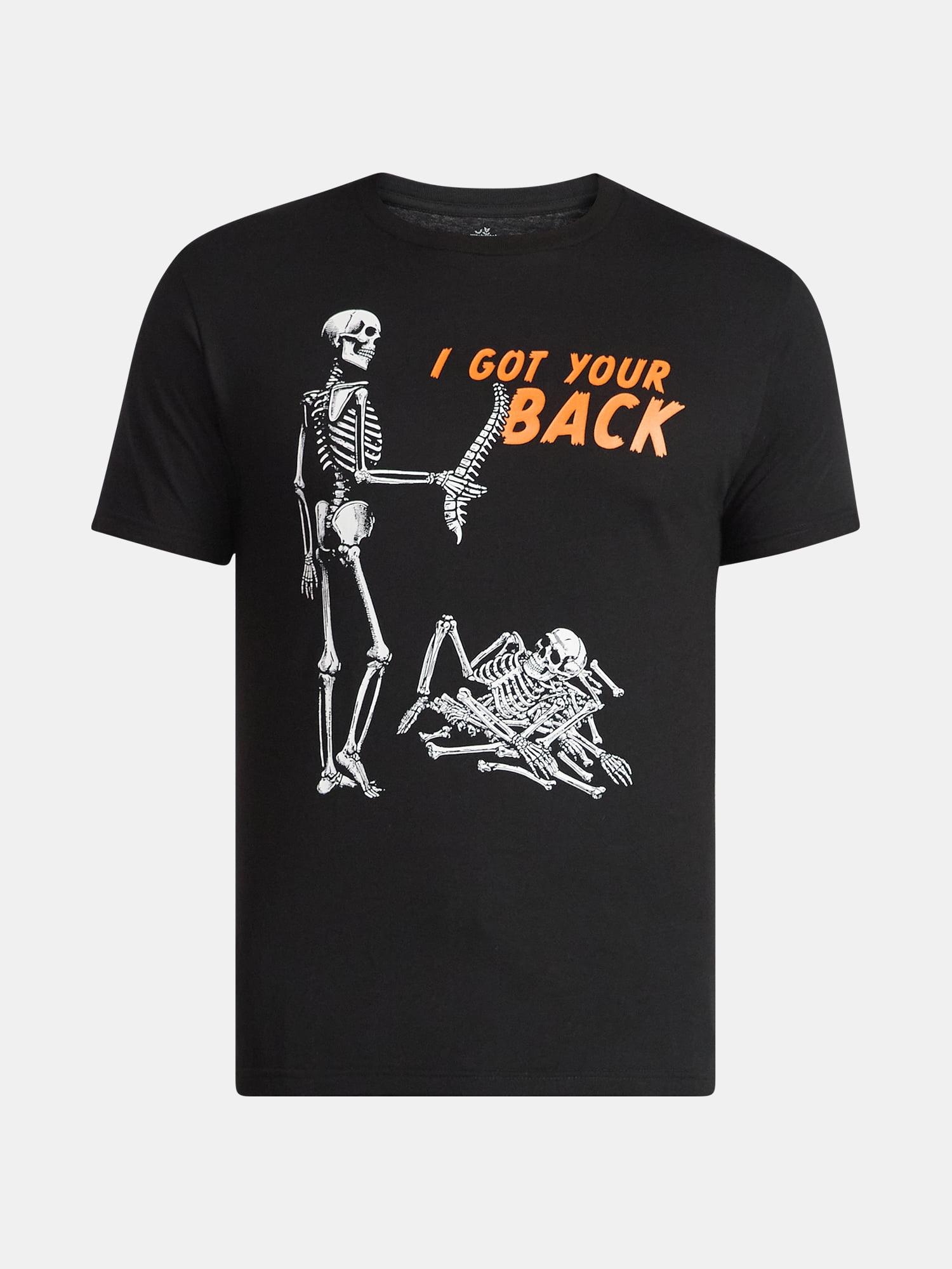 Halloween Men's Skeleton Back Breaker Graphic Tee from Way to Celebrate, Sizes XS-3XL